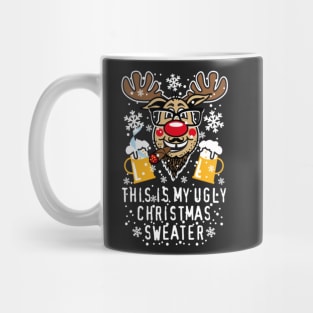 My ugly Christmas Sweater Rudolf Mug